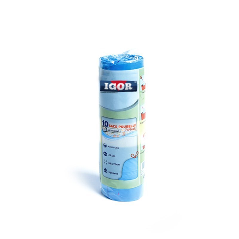 10 Sac poubelle à ordures avec Fermeture Automatique 50Litre