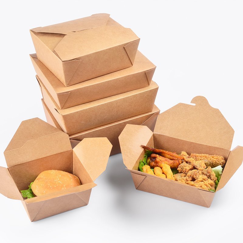 Récipient en KRAFT BIO BOX N°6 , par 100 unites