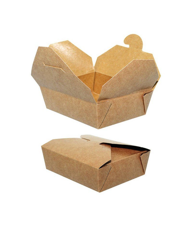 Récipient en KRAFT BIO BOX N°3 , par 100 unites