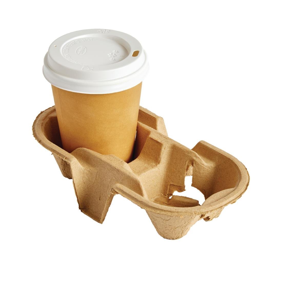 Porte gobelets en carton pour 2 gobelets - par 100 unites