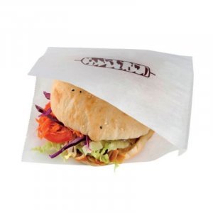 250 Sachets en papier à deux ouvertures pour kebab/burger